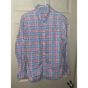 Youth Vineyard Vines Boys Light Flannel Oxford Buttondown Plaid L/16